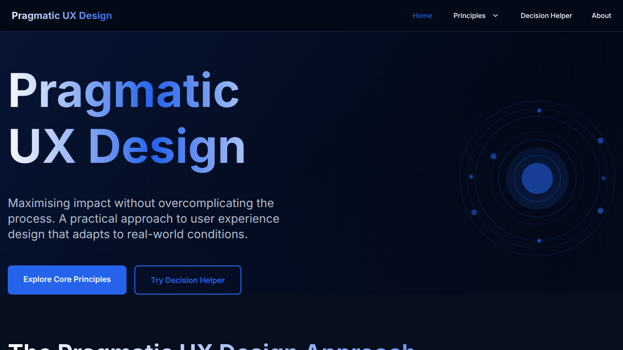 Pragmatic UX Design